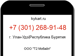 Информация о номере телефона +7 (301) 268-91-48: регион, оператор