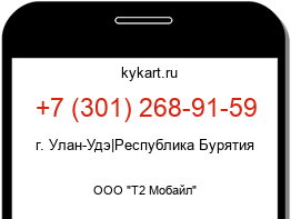 Информация о номере телефона +7 (301) 268-91-59: регион, оператор