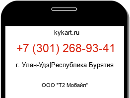 Информация о номере телефона +7 (301) 268-93-41: регион, оператор