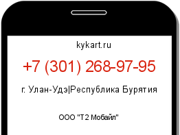 Информация о номере телефона +7 (301) 268-97-95: регион, оператор