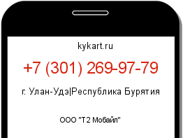 Информация о номере телефона +7 (301) 269-97-79: регион, оператор