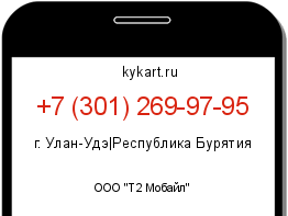 Информация о номере телефона +7 (301) 269-97-95: регион, оператор