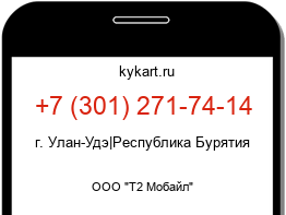 Информация о номере телефона +7 (301) 271-74-14: регион, оператор