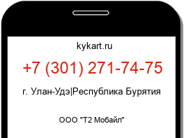 Информация о номере телефона +7 (301) 271-74-75: регион, оператор