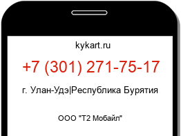 Информация о номере телефона +7 (301) 271-75-17: регион, оператор