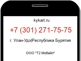 Информация о номере телефона +7 (301) 271-75-75: регион, оператор