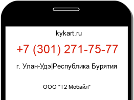 Информация о номере телефона +7 (301) 271-75-77: регион, оператор