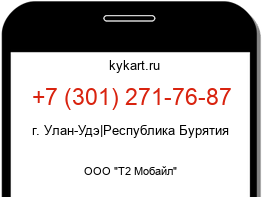 Информация о номере телефона +7 (301) 271-76-87: регион, оператор