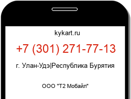 Информация о номере телефона +7 (301) 271-77-13: регион, оператор
