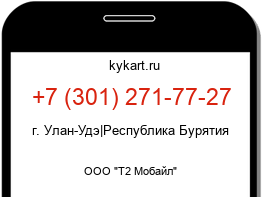Информация о номере телефона +7 (301) 271-77-27: регион, оператор