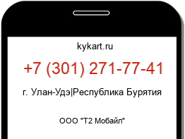 Информация о номере телефона +7 (301) 271-77-41: регион, оператор