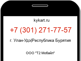 Информация о номере телефона +7 (301) 271-77-57: регион, оператор