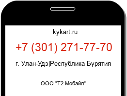 Информация о номере телефона +7 (301) 271-77-70: регион, оператор