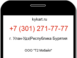 Информация о номере телефона +7 (301) 271-77-77: регион, оператор