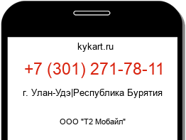 Информация о номере телефона +7 (301) 271-78-11: регион, оператор