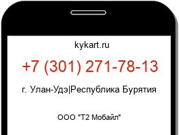 Информация о номере телефона +7 (301) 271-78-13: регион, оператор