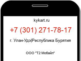 Информация о номере телефона +7 (301) 271-78-17: регион, оператор