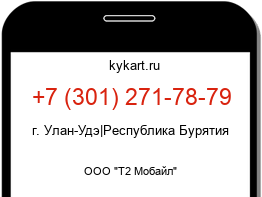 Информация о номере телефона +7 (301) 271-78-79: регион, оператор