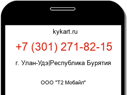 Информация о номере телефона +7 (301) 271-82-15: регион, оператор