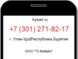 Информация о номере телефона +7 (301) 271-82-17: регион, оператор