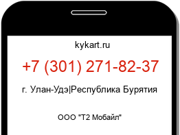 Информация о номере телефона +7 (301) 271-82-37: регион, оператор