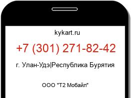 Информация о номере телефона +7 (301) 271-82-42: регион, оператор