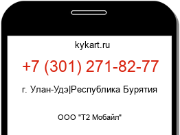 Информация о номере телефона +7 (301) 271-82-77: регион, оператор