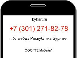 Информация о номере телефона +7 (301) 271-82-78: регион, оператор