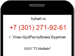 Информация о номере телефона +7 (301) 271-92-61: регион, оператор