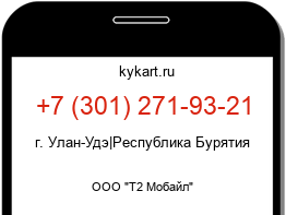 Информация о номере телефона +7 (301) 271-93-21: регион, оператор
