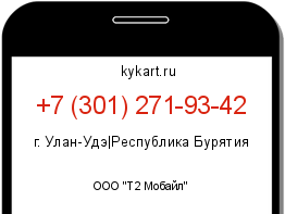 Информация о номере телефона +7 (301) 271-93-42: регион, оператор
