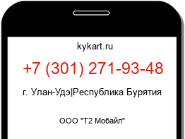 Информация о номере телефона +7 (301) 271-93-48: регион, оператор