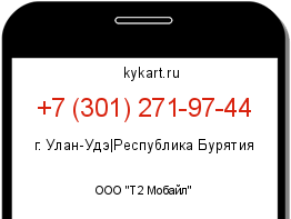 Информация о номере телефона +7 (301) 271-97-44: регион, оператор