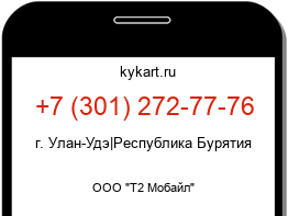 Информация о номере телефона +7 (301) 272-77-76: регион, оператор