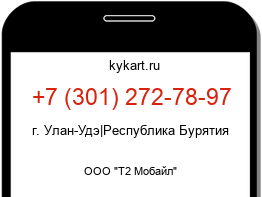 Информация о номере телефона +7 (301) 272-78-97: регион, оператор