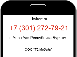 Информация о номере телефона +7 (301) 272-79-21: регион, оператор