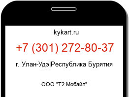 Информация о номере телефона +7 (301) 272-80-37: регион, оператор