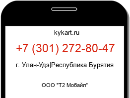 Информация о номере телефона +7 (301) 272-80-47: регион, оператор