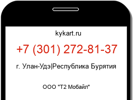 Информация о номере телефона +7 (301) 272-81-37: регион, оператор
