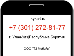 Информация о номере телефона +7 (301) 272-81-77: регион, оператор