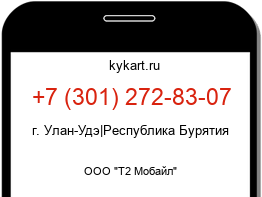 Информация о номере телефона +7 (301) 272-83-07: регион, оператор