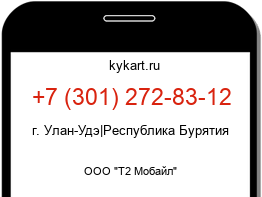 Информация о номере телефона +7 (301) 272-83-12: регион, оператор