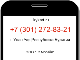 Информация о номере телефона +7 (301) 272-83-21: регион, оператор