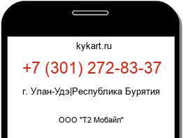 Информация о номере телефона +7 (301) 272-83-37: регион, оператор