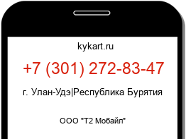 Информация о номере телефона +7 (301) 272-83-47: регион, оператор