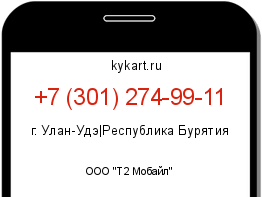 Информация о номере телефона +7 (301) 274-99-11: регион, оператор