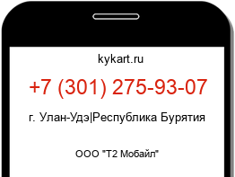 Информация о номере телефона +7 (301) 275-93-07: регион, оператор