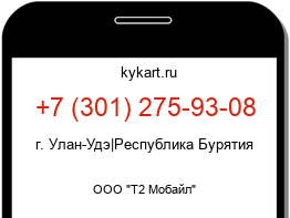 Информация о номере телефона +7 (301) 275-93-08: регион, оператор