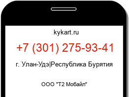 Информация о номере телефона +7 (301) 275-93-41: регион, оператор