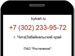 Информация о номере телефона +7 (302) 233-95-72: регион, оператор